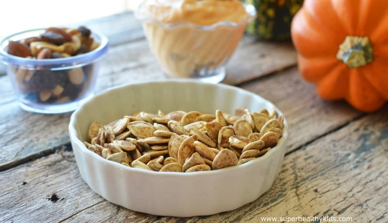 Super Crunchy Pumpkin Spice Seeds. A recipe + Creative uses for your pumpkin seeds